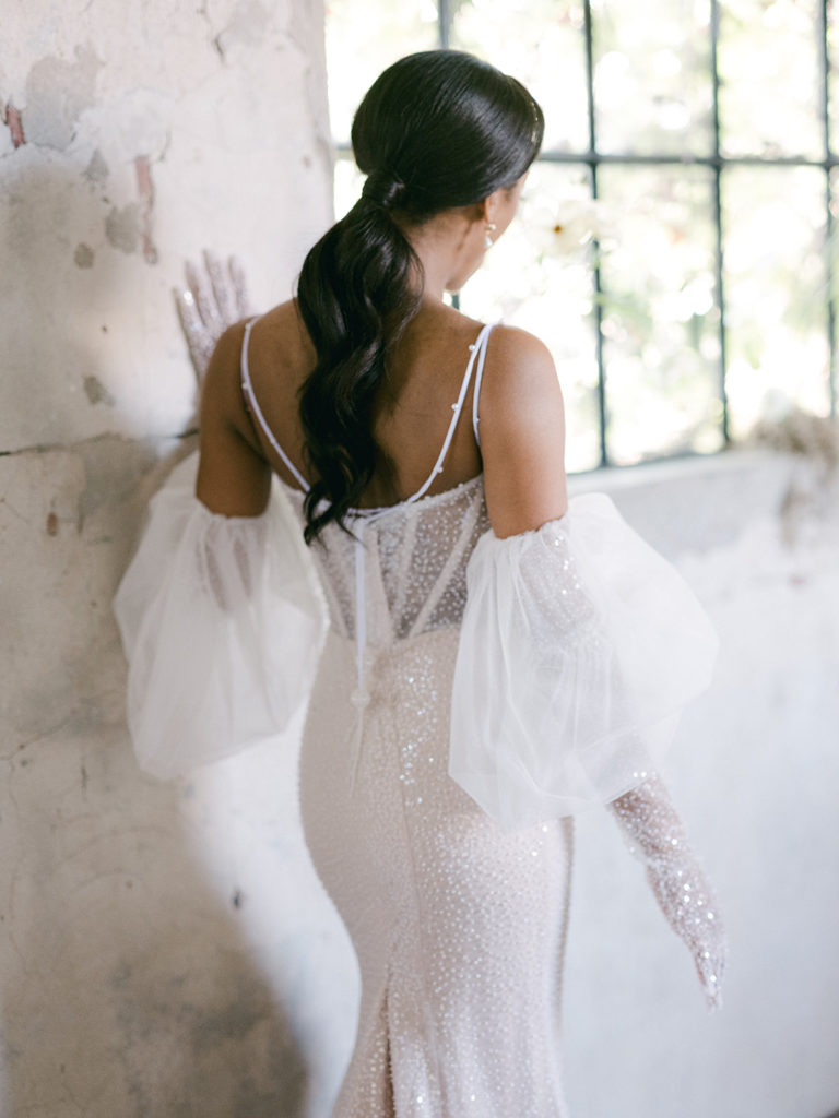 white luxury ballgown