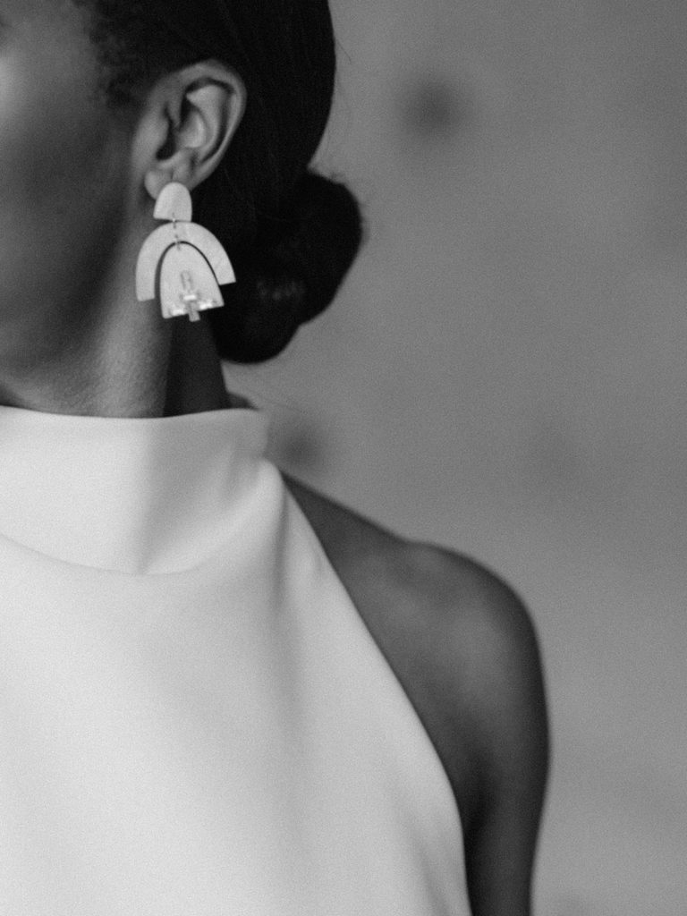 modern luxury earring details