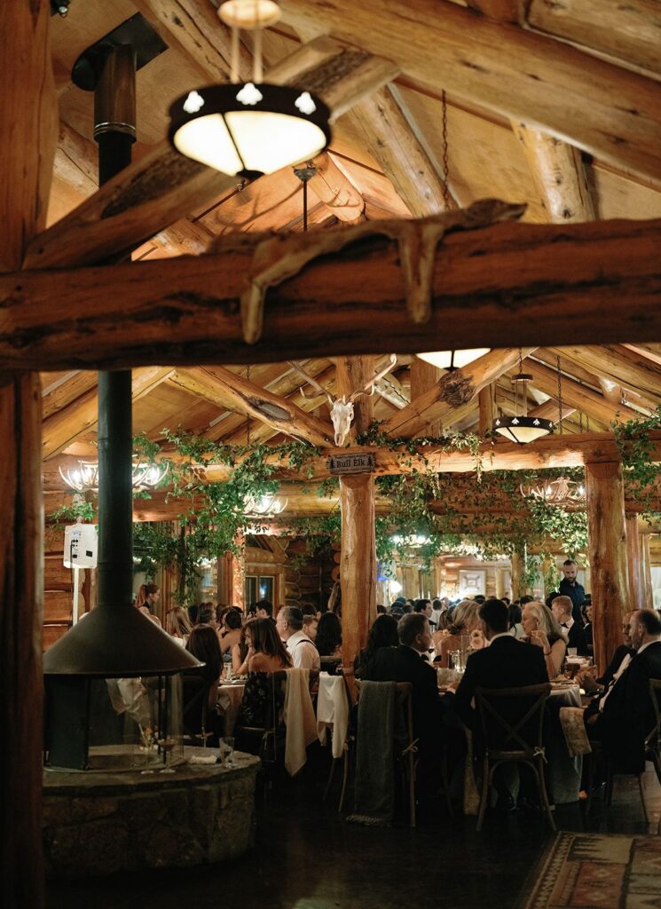 Candelit wedding reception at Pine Creek Cookhouse